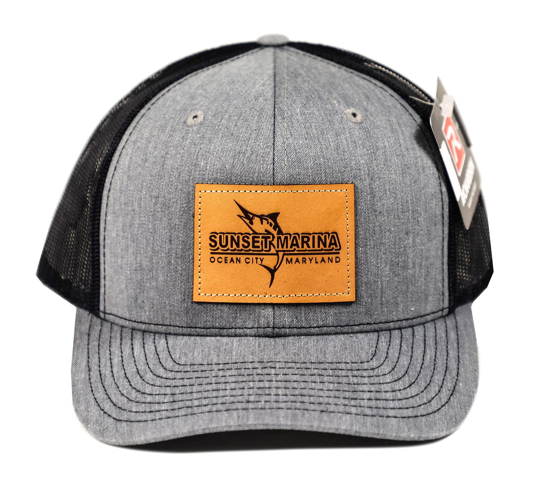 Leather Patch Hat | Ocean City MD Fishing Charter Boat Sport Fishing