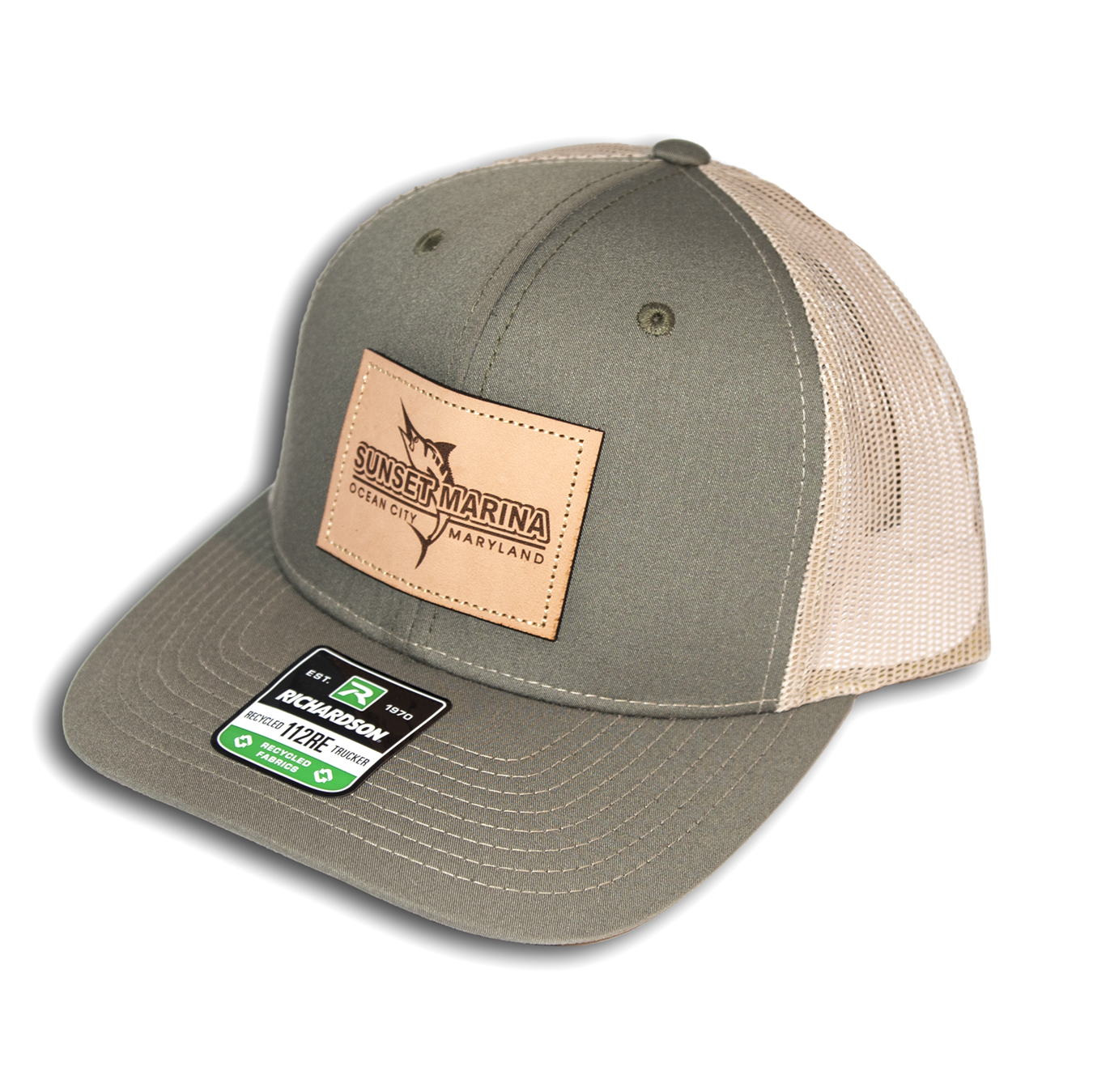 Kayak and Fishing Leather Patch Hats