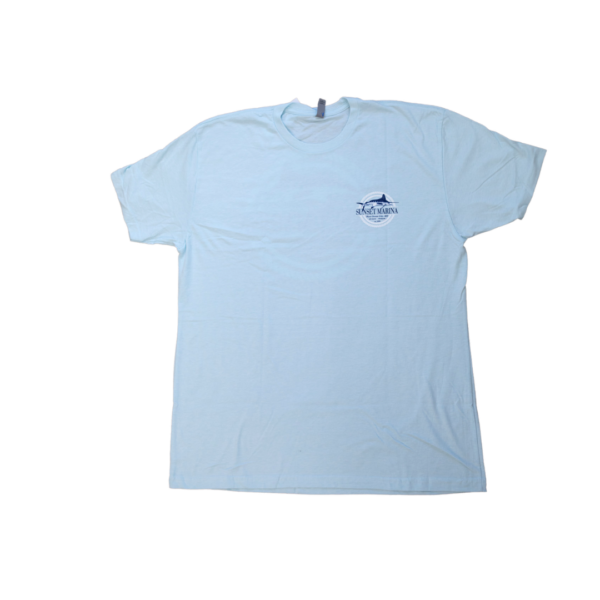 Marlin Rope Sunset Logo Tee in Ice Blue