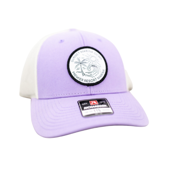 Woven Palm Patch Hat in Lilac/Birch