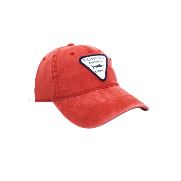 OCMD Marlin Patch Hat in Solid Red