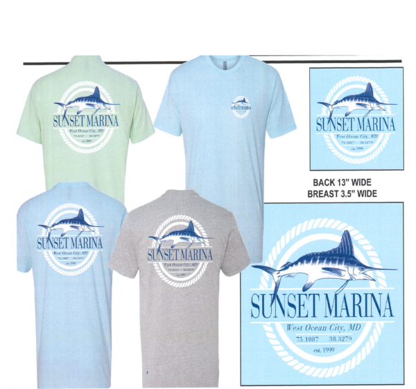 Marlin Rope Sunset Logo Tee in Mint