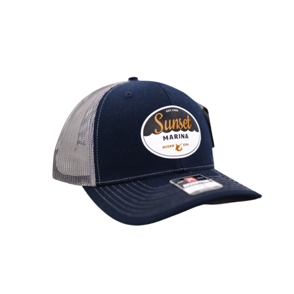 Sunset Oval Patch Hat in Navy/Charcoal